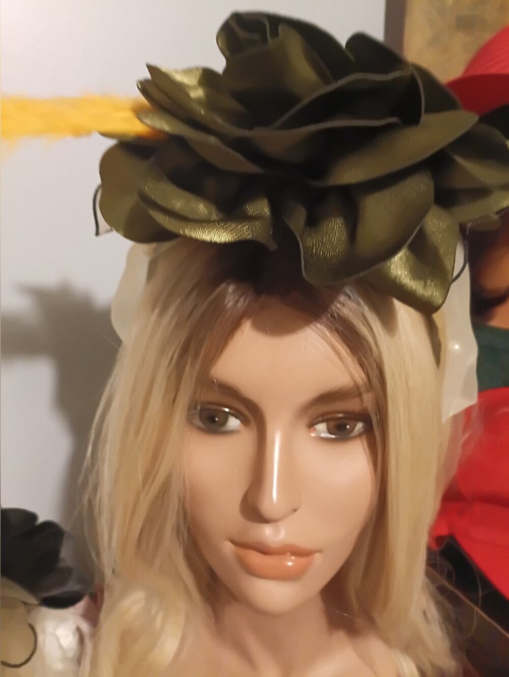 Olive Green Flower Headband Fascinator - Women Accessories